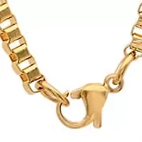 Men's 18k gold plated stainless steel box chain necklace