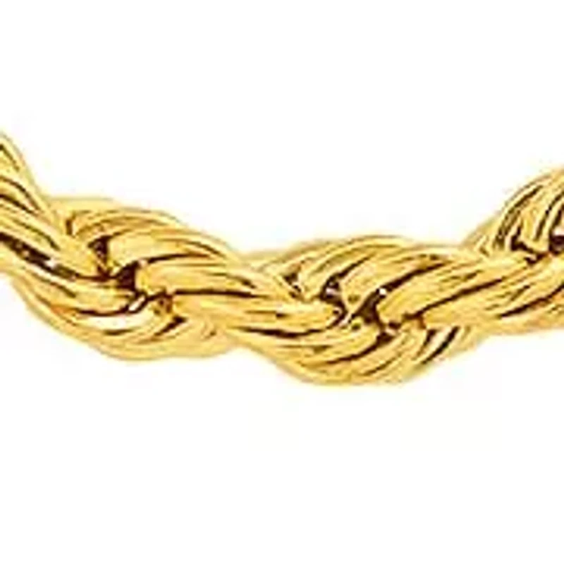 Men's 18k gold plated stainless steel box and rope chain double row necklace