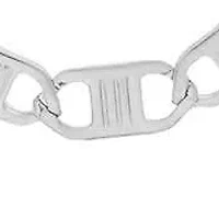Men's stainless steel double layered fraco and mariner link necklace