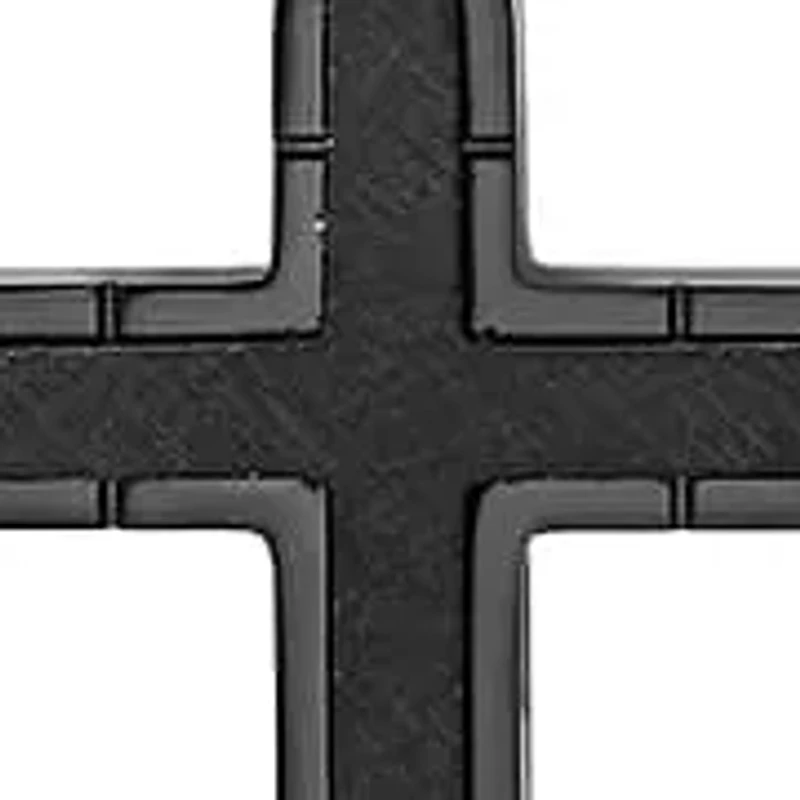 Men's black ip stainless steel textured cross pendant