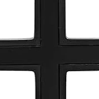 Men's black ip stainless steel and simulated onyx cross pendant