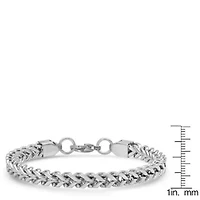 Men's stainless steel wheat chain bracelet