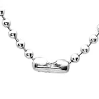 Men's stainless steel beaded necklace