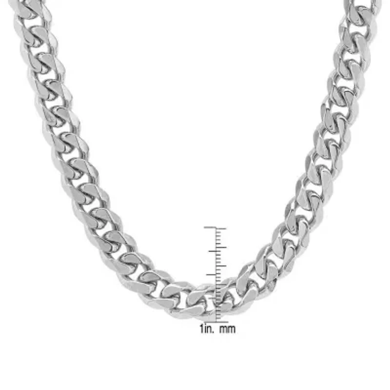 Men's stainless steel heavy thick cuban chain necklace
