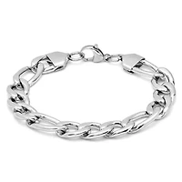 Men's stainless steel bracelet with chain design