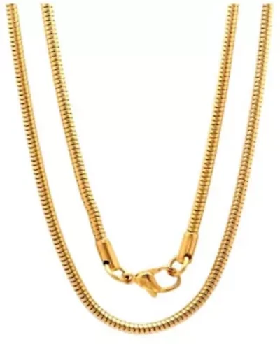 18kt gold plated stainless steel snake necklace
