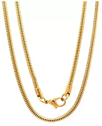 18kt gold plated stainless steel snake necklace
