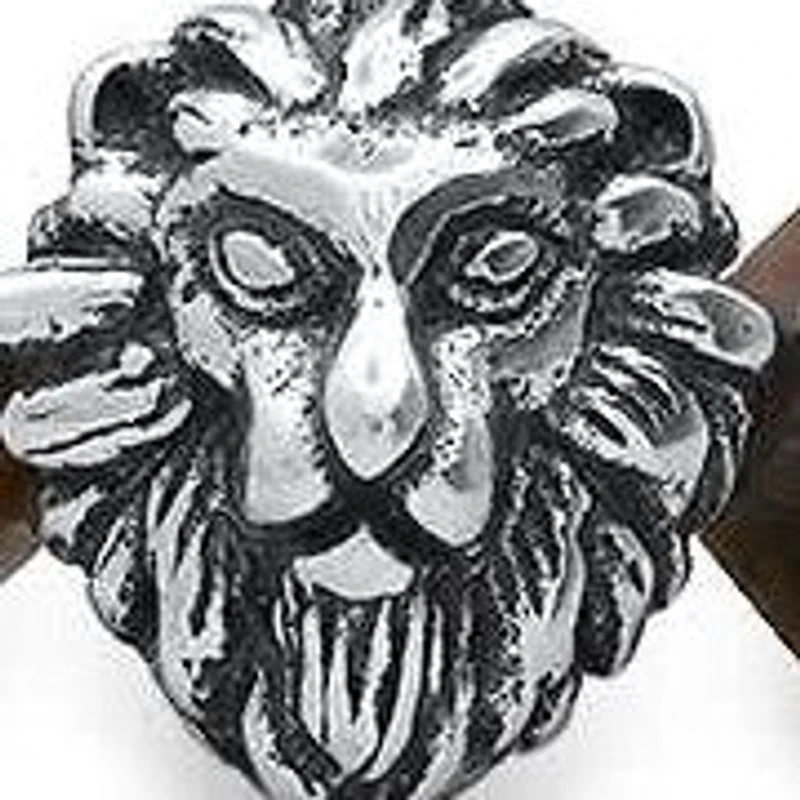 Men's genuine fancy cut tiger eye beads and stainless steel lion charm drawstring bracelet