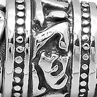 Men's stainless steel cluster chain bracelet