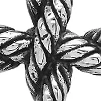 Men's stainless steel twisted rope cross pendant
