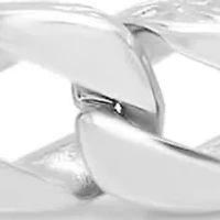 Men's stainless steel and black ip cuban chain link bracelet