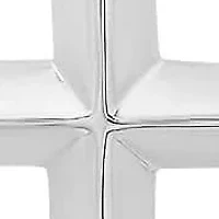 Men's stainless steel knife edge cross pendant