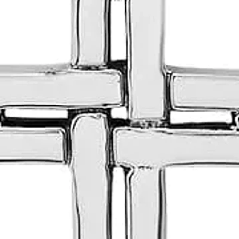 Men's stainless steel interlocking woven cross pendant