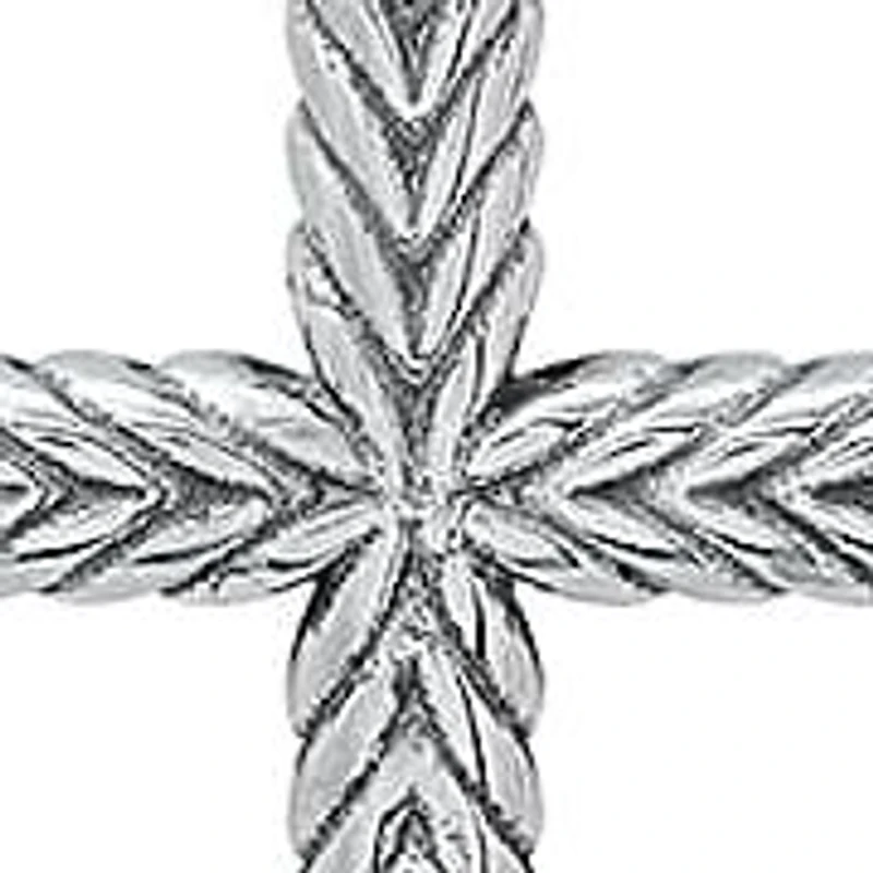 Men's stainless steel twist design cross pendant