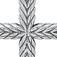 Men's stainless steel twist design cross pendant