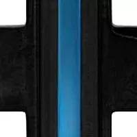 Men's two tone black & blue ip stainless steel cross pendant
