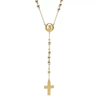 18k gold plated stainless steel Serenity prayer rosary necklace