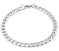 Men's stainless steel cuban link bracelet