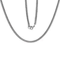 Men's stainles steel wheat chain necklace