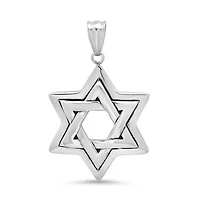 Men's stainless steel star of David pendant