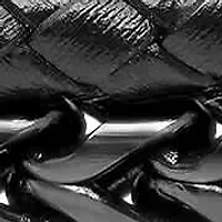 Minoxia Men's double layered black leather and stainless steel franco chain link bracelet