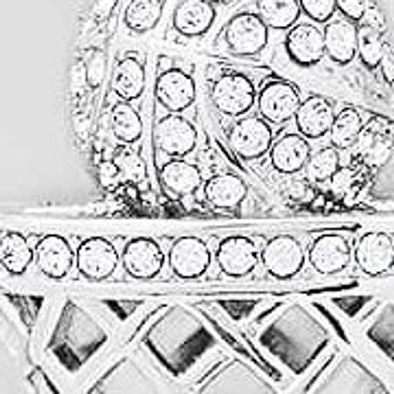 Lab Created Men's stainless steel and simulated diamonds round basketball pendant