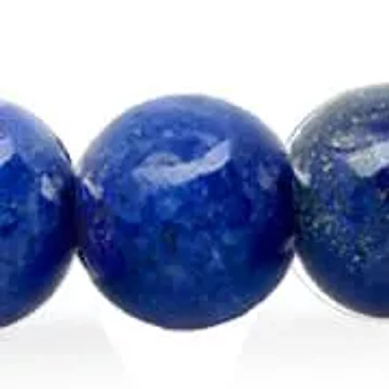 Men's blue lapis beaded stretch bracelet