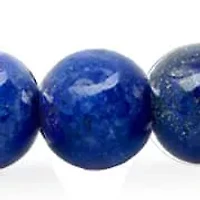 Men's blue lapis beaded stretch bracelet