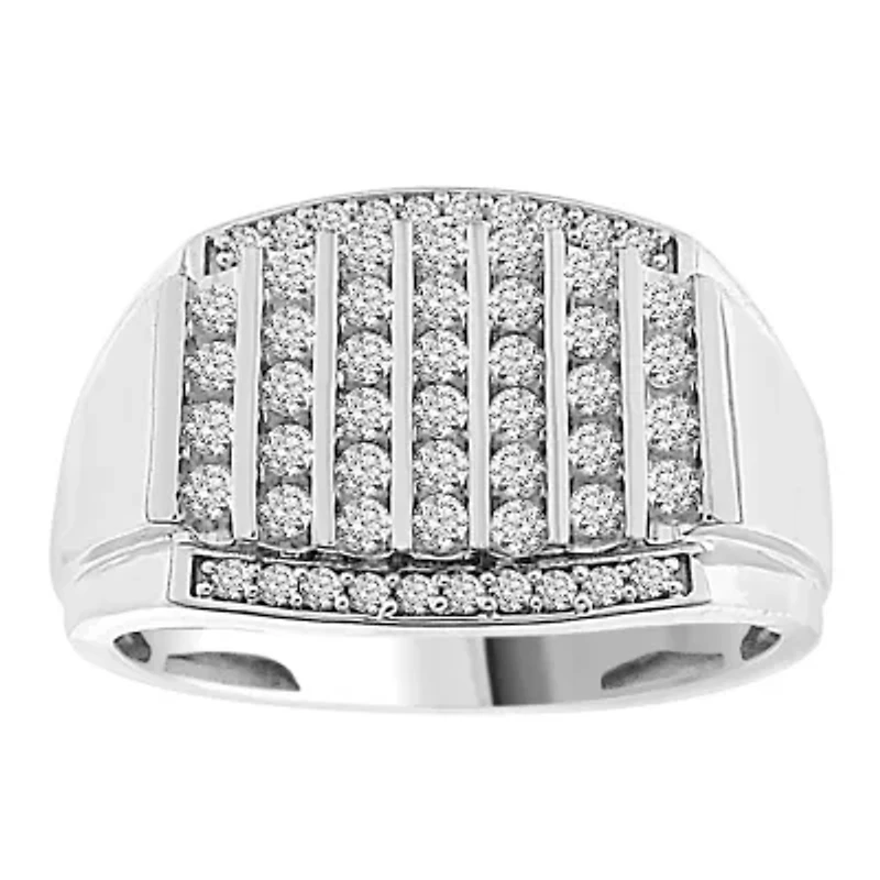 1/2ct. t.w. Diamond Men's Ring in 10K White Gold