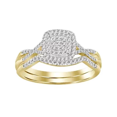 1/4ct. t.w. Diamond Bridal Set in 10K Yellow Gold