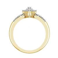 1/5ct. t.w. Diamond Cluster Ladies Ring in 10K Yellow Gold