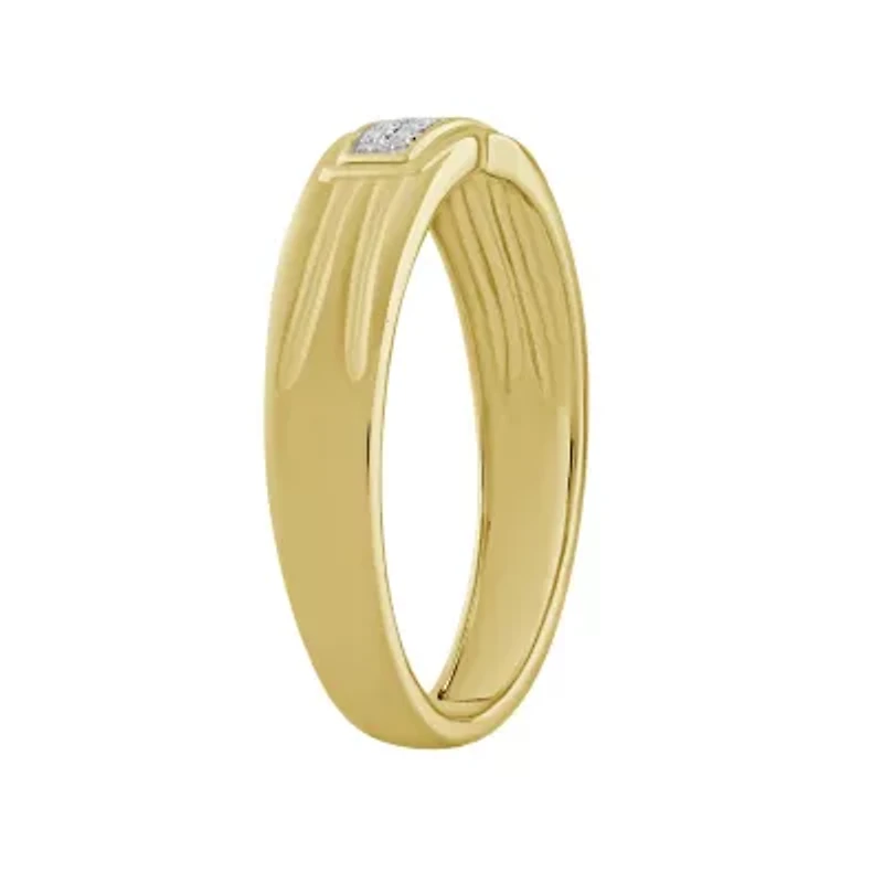 1/20ct. t.w. Diamond Men's Band in 10K Yellow Gold