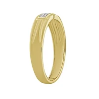 1/20ct. t.w. Diamond Men's Band in 10K Yellow Gold