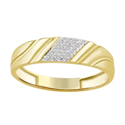 1/20ct. t.w. Diamond Men's Band in 10K Yellow Gold