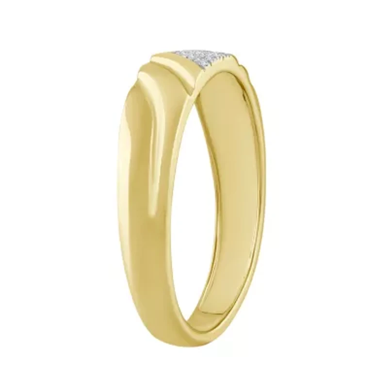 1/20ct. t.w. Diamond Men's Band in 10K Yellow Gold