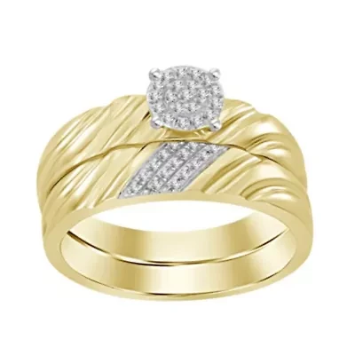 1/20ct. t.w. Diamond Baby Bridal Set in 10K Yellow Gold