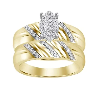 1/10ct. t.w. Diamond Baby Bridal Set in 10K Yellow Gold