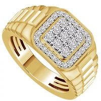 1/2ct. t.w. Diamond Miracle Set Men's Ring in 10K Yellow Gold