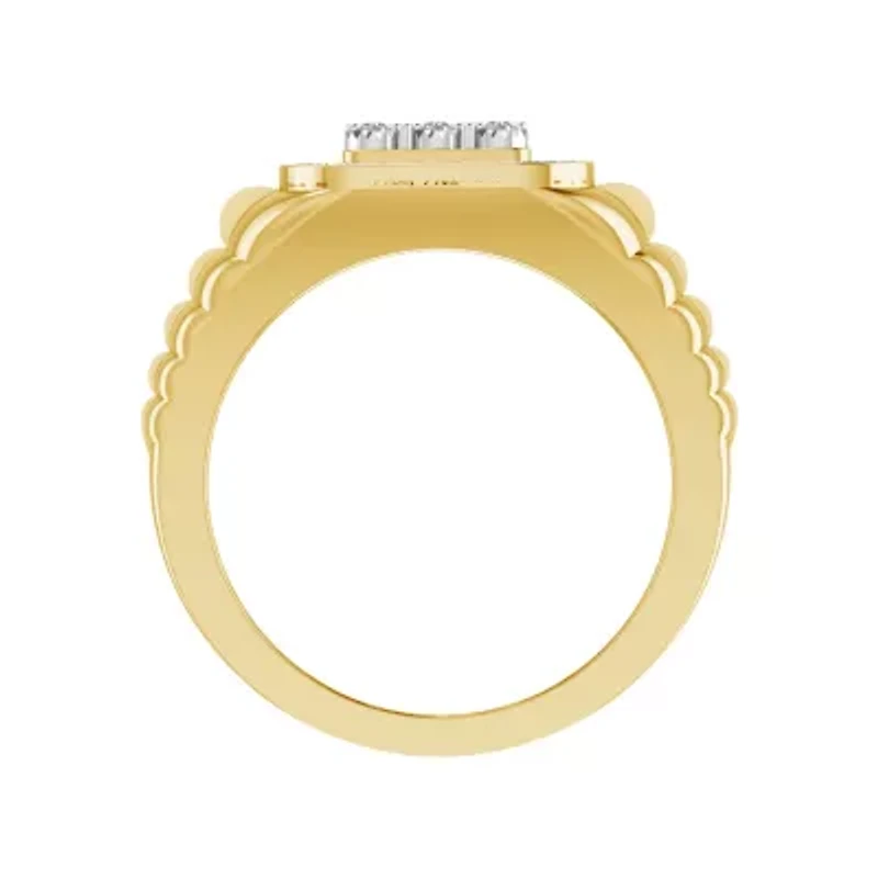 1/2ct. t.w. Diamond Miracle Set Men's Ring in 10K Yellow Gold