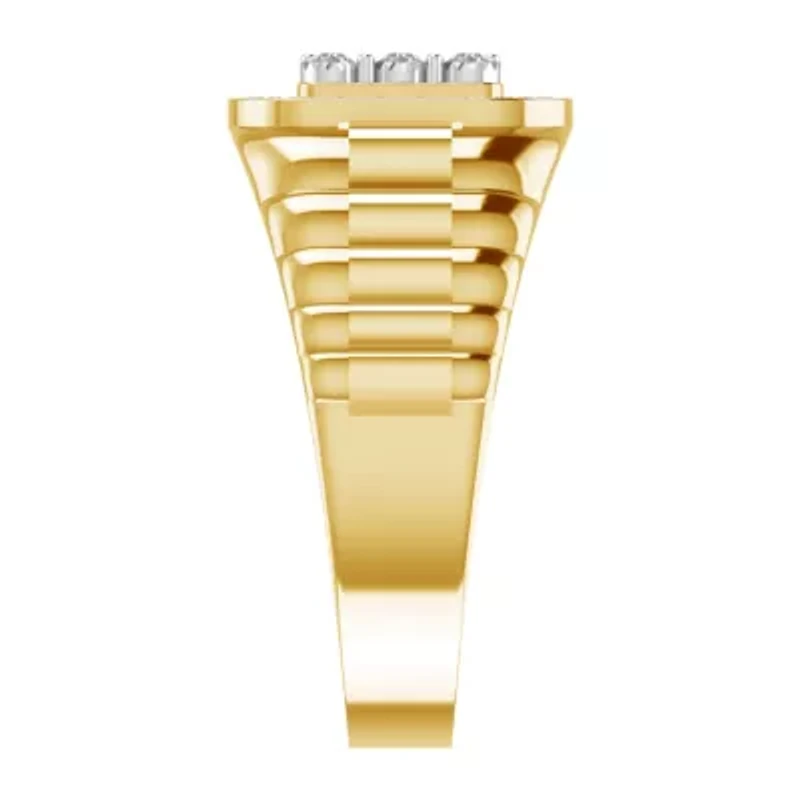 1/2ct. t.w. Diamond Miracle Set Men's Ring in 10K Yellow Gold