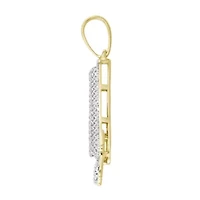 1/3ct. t.w. Diamond "A" Initial Men's Charm in 10K Yellow Gold