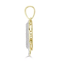 1/3ct. t.w. Diamond "R" Initial Men's Charm in 10K Yellow Gold