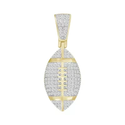 1/4ct. t.w. Diamond Football Men's Charm in 10K Yellow Gold