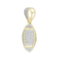 1/4ct. t.w. Diamond Football Men's Charm in 10K Yellow Gold