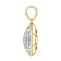 1/4ct. t.w. Diamond Football Men's Charm in 10K Yellow Gold