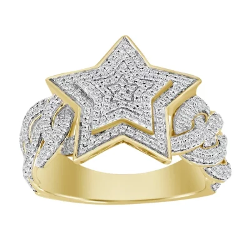 3/4ct. t.w. Diamond Men's Ring in 10K Yellow Gold