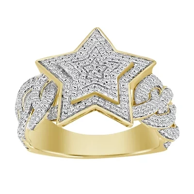3/4ct. t.w. Diamond Men's Ring in 10K Yellow Gold