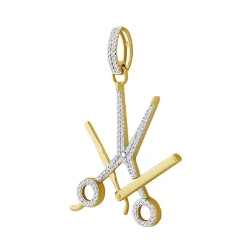 4ct. t.w. Diamond Men's Charm in 10K Yellow Gold