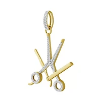 4ct. t.w. Diamond Men's Charm in 10K Yellow Gold