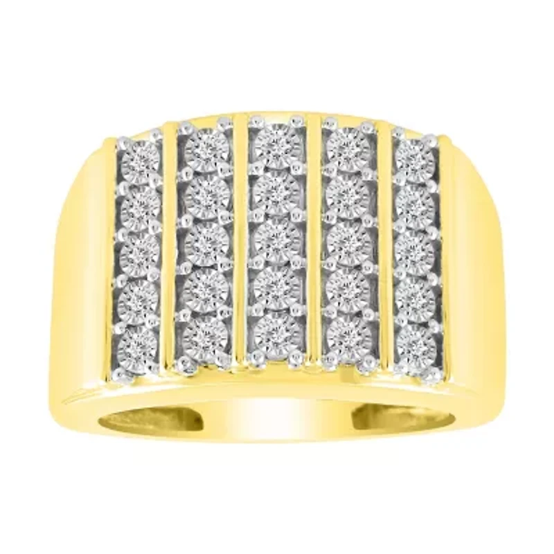 1/2ct. t.w. Diamond Men's Ring in 10K Yellow Gold
